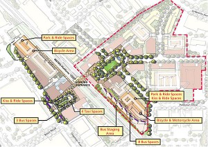 Development plan for Twinbrook Metrorail station.