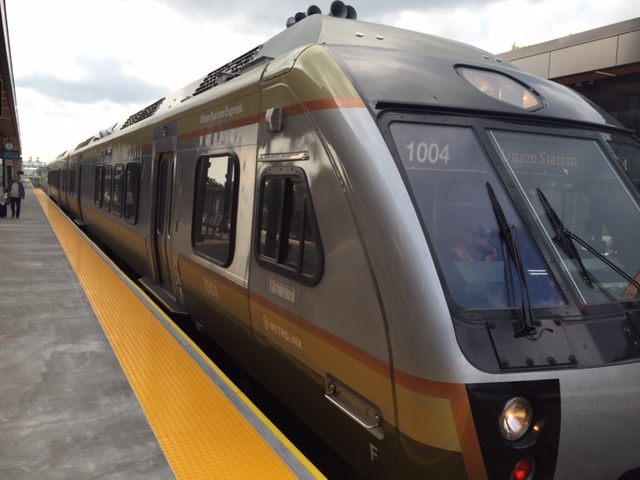The new UP train operates between Toronto's Union Station and Pearson Airport.
